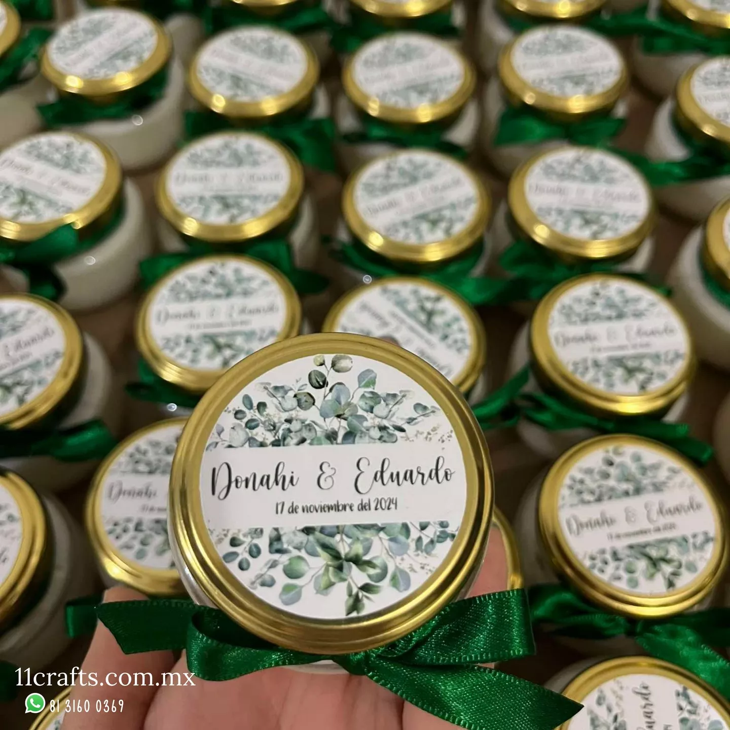 Velas aromáticas personalizadas elegantes para bodas y eventos especiales