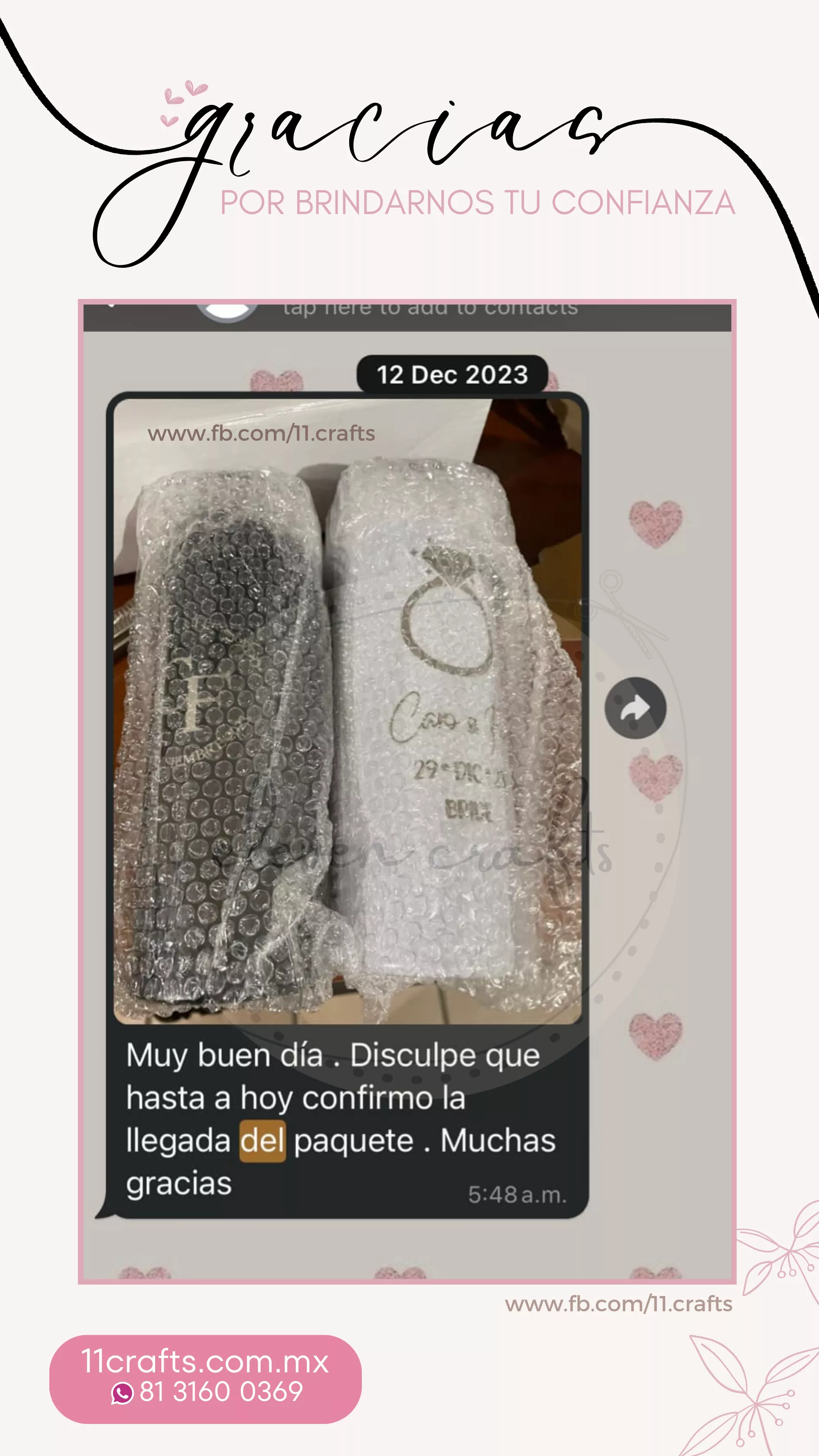 Testimonio velas personalizadas baby shower