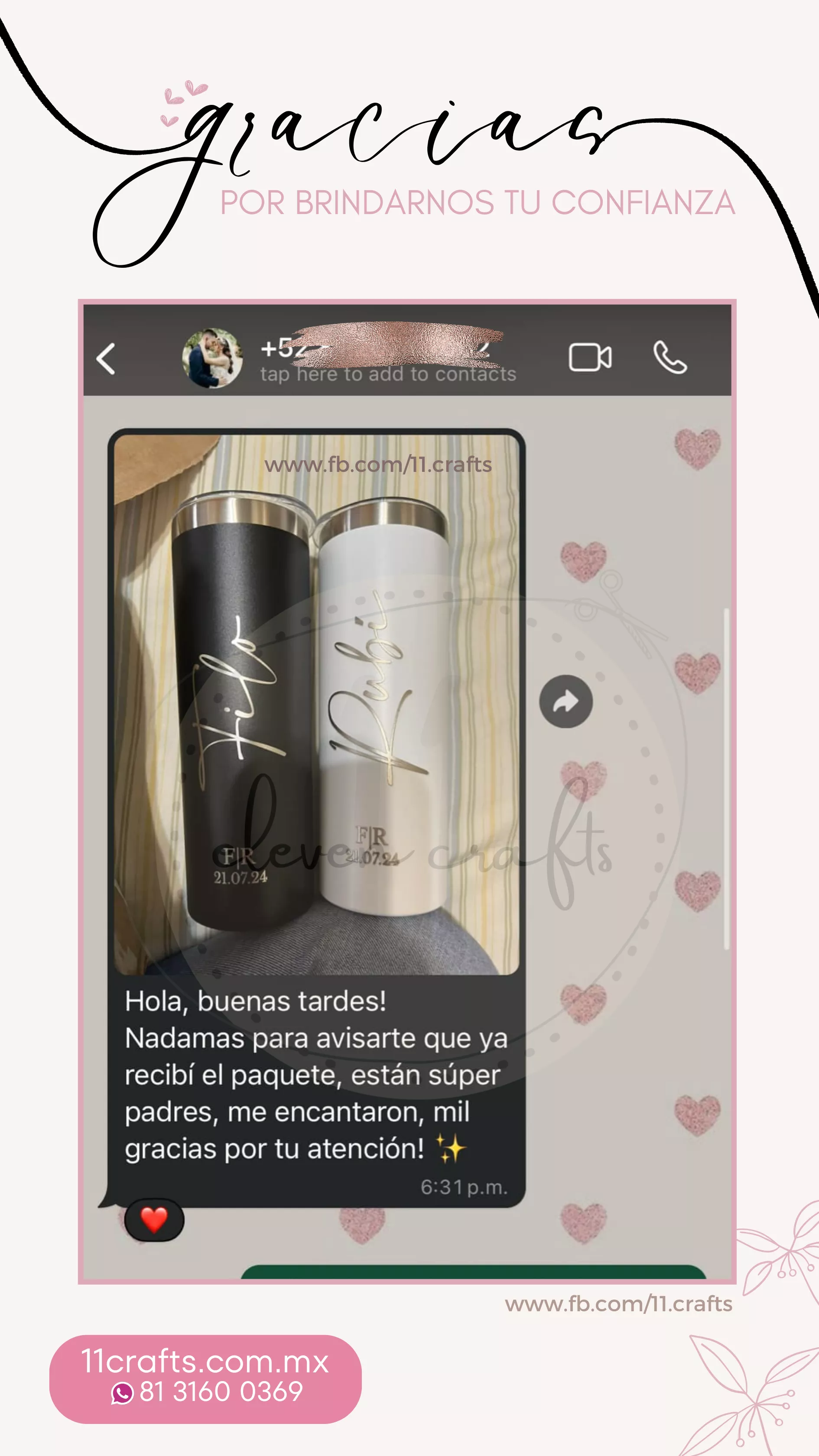 Testimonio calidad grabado láser 11 Crafts